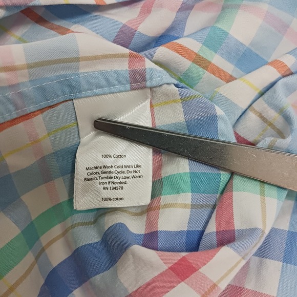 Vineyard Vines Slim Fit Tucker‎ Shirt Mens Plaid White Cotton Size Medium - Picture 11 of 16